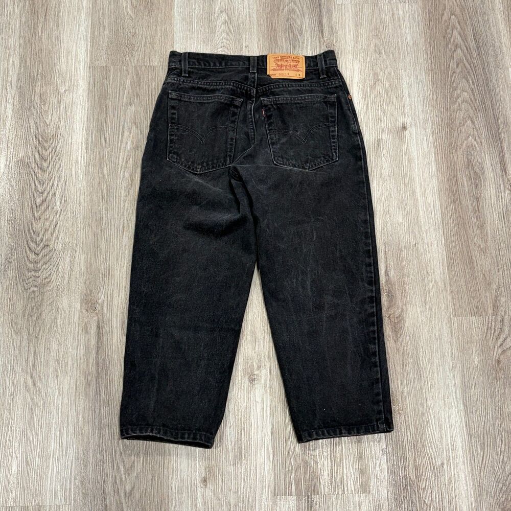Vintage 90s Levi's 550 Relaxed Fit Tapered Leg Capris Black Women's Size 28x22.5